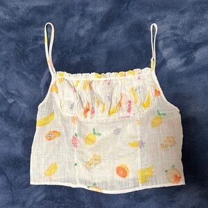 Princess Polly White Floral Tank Top